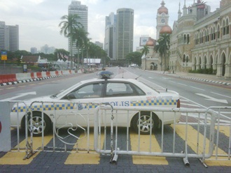 police car at dataran merdeka