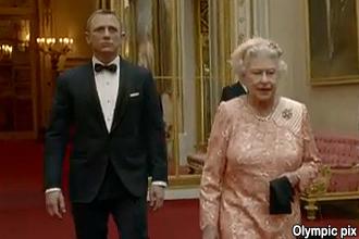 olympics queen and james bond