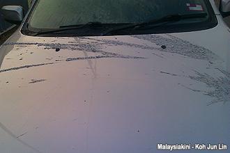pengerang himpunan hijau 300912 car attack by acid 05
