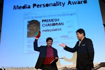 media personality of the year 2012 premesh chandran