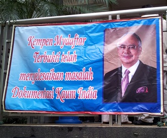 indian stateless people rally in putrajaya najib banner