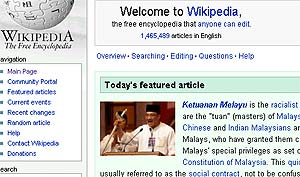 wikipedia ketuanan melayu entry 041106