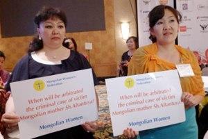 erdenechim and ariunna mongolian women delegation to KL, pc on altantuya