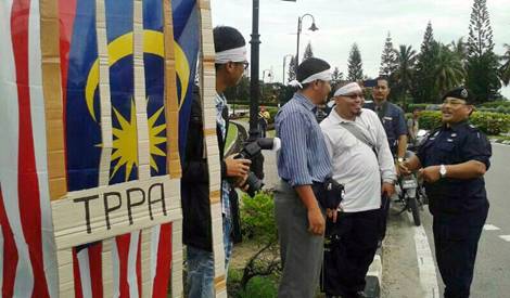 TPPA protest Sabah arrest