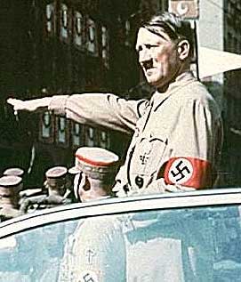 adolf hitler giving the nazi salute
