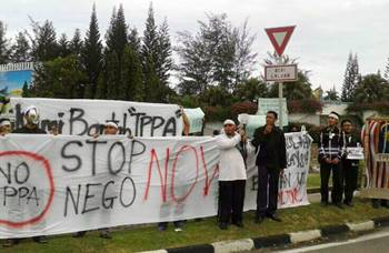 TPPA protest Sabah arrest