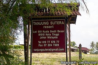 surau and tanjung sutera resort in sedili besar kota tinggi 210813 signboard