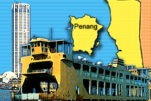 penang ferry and map