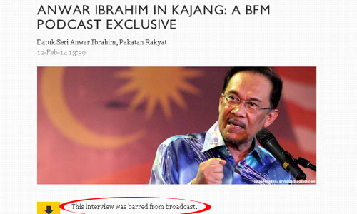 Anwar's radio interview 'outside scope of licence'