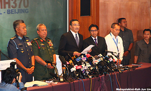 Imagine flawless English spoken at MH370 briefings