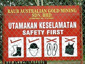 bukit koman gold mining cyanide 010207 company sign