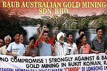 bukit koman gold mining cyanide