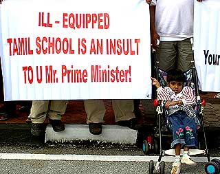 `jerit tamil school parliament protest 290307 child