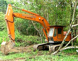 kampung chang sungai gepai encroachment300307 excavator