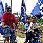 bn campaign in by election children on bicycle