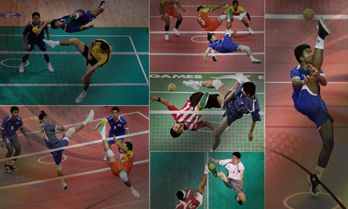 Skuad takraw wanita berkampung di Hat Yai
