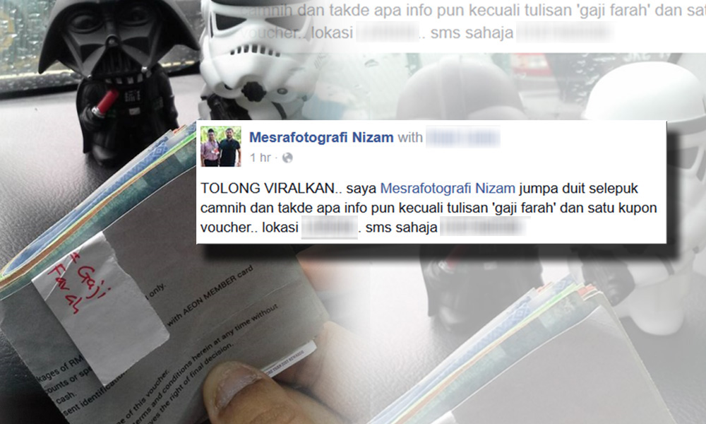 Man finds stack of cash, netizens help track owner