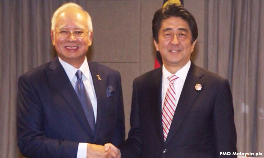 Kereta api laju antara topik perbincangan Najib, Abe