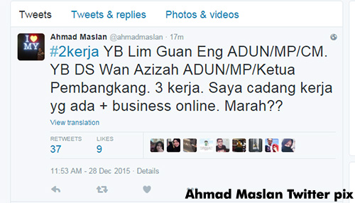 Ahmad Maslan Twitter