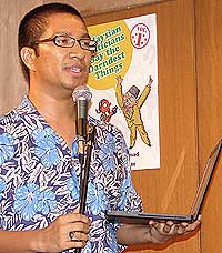 darndest book  launch 170907 amir looking