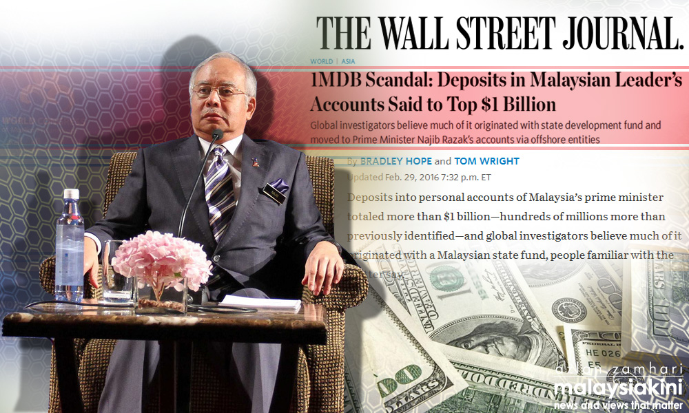 More than US$1 billion in Najib's accounts, claims WSJ