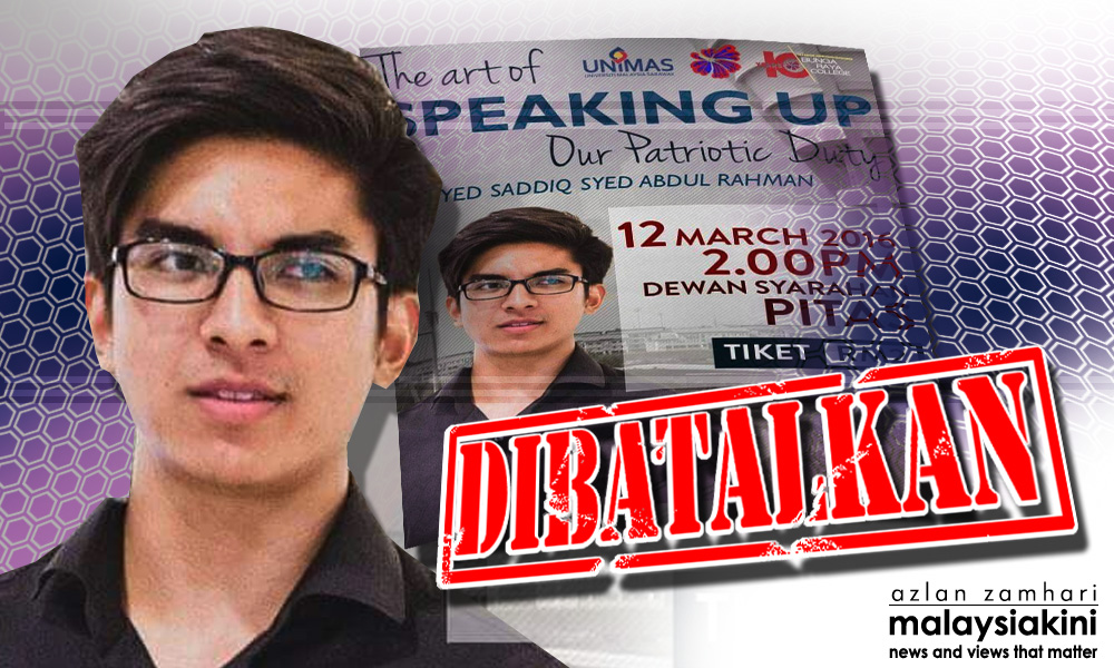 Confusion as third varsity cancels Syed Saddiq event