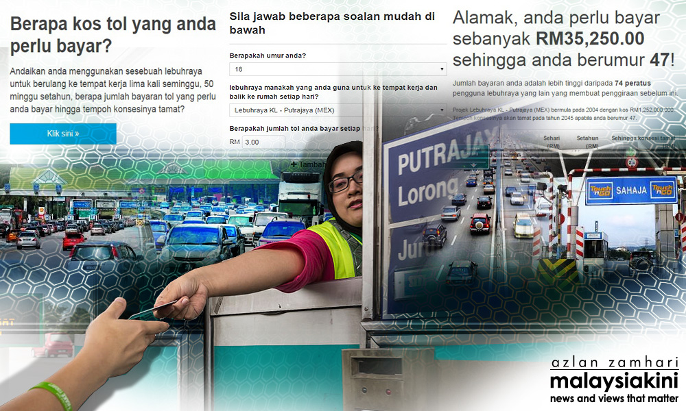 Tahukah jumlah tol yang perlu anda bayar?