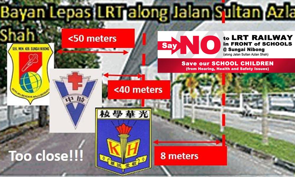 拒绝快铁校门前呼啸而过<br>槟城三校发动面子书请愿