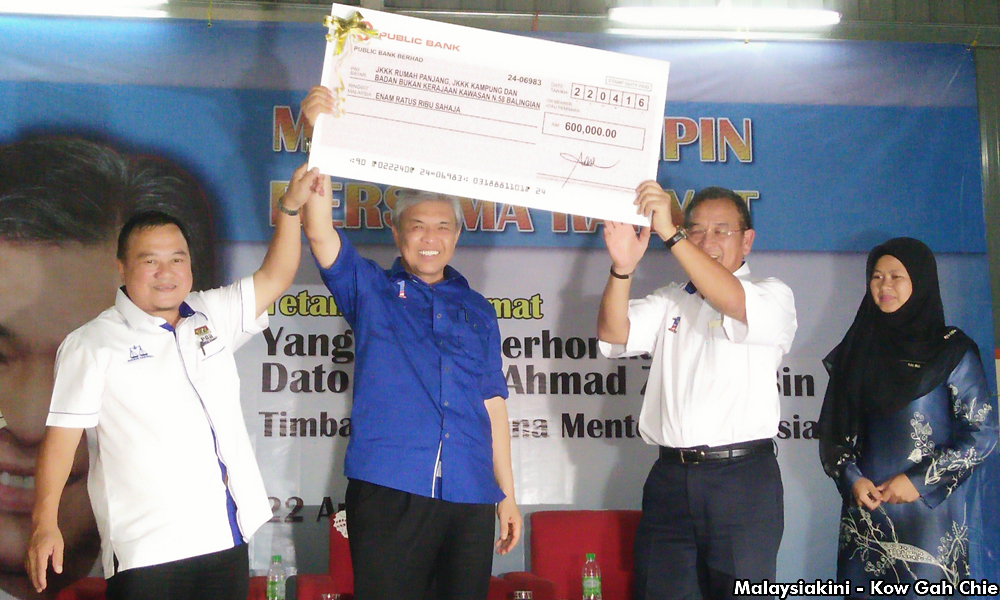 Zahid promises more money for Sarawak if Adenan wins big