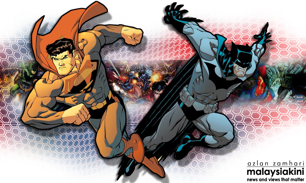 When Superman, Batman start speaking in Bahasa...