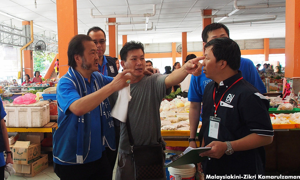 Calon BN jadi tumpuan peniaga di Miri luah rungutan